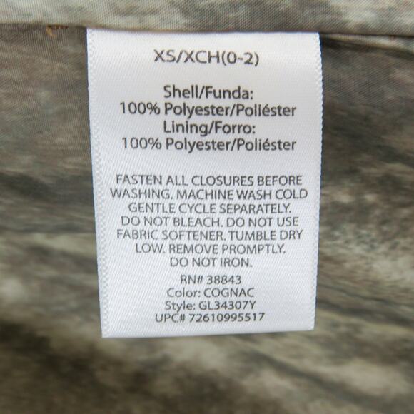 Y2k George Brown Faux Leather Moto Jacket Extra Small Women's Casual Jacket - Picture 6 of 6